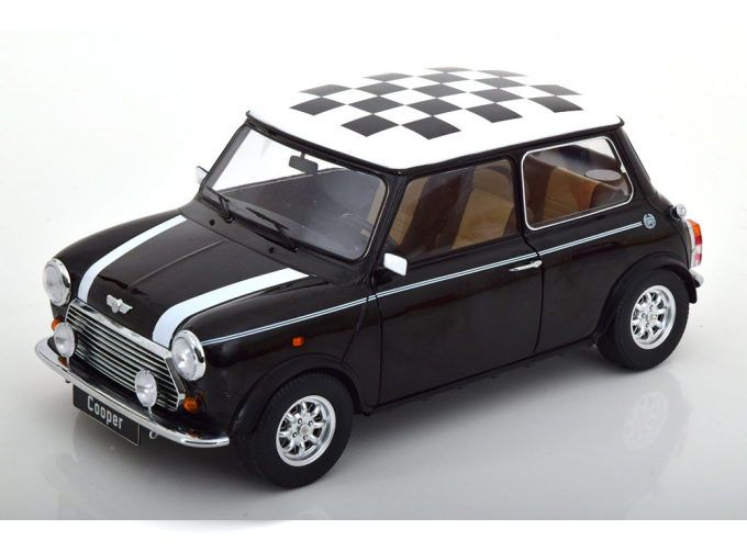 MINI Cooper LHD, black white Chequered Flag