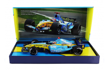 RENAULT F1 R25 Team Renault №1 World Champion Winner San Marino Italy Gp (2005) Fernando Alonso, Light Blue Yellow