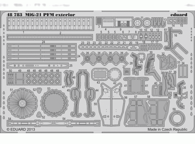 Фототравление MiG-21PFM exterior