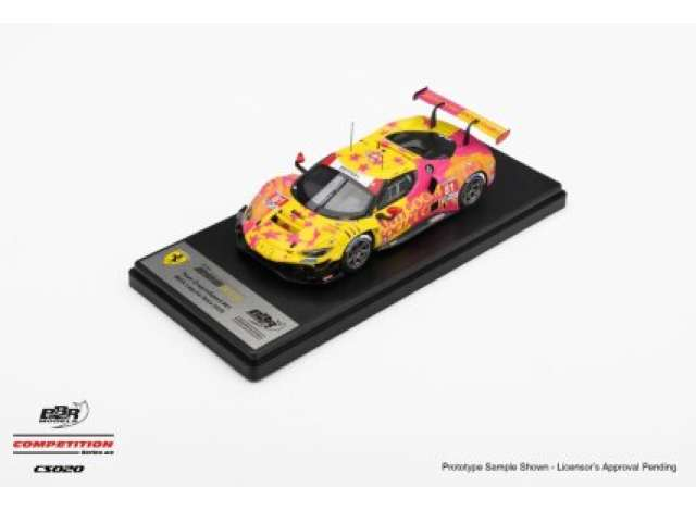 FERRARI 296 GT3 #81 Dragon Speed Laguna SECA (2025), yellow/pink 
