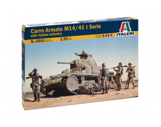 Сборная модель Танк CARRO ARMATO M14/41 I SERIE with ITALIAN