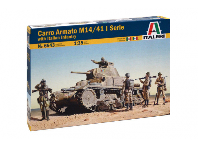 Сборная модель Танк CARRO ARMATO M14/41 I SERIE with ITALIAN