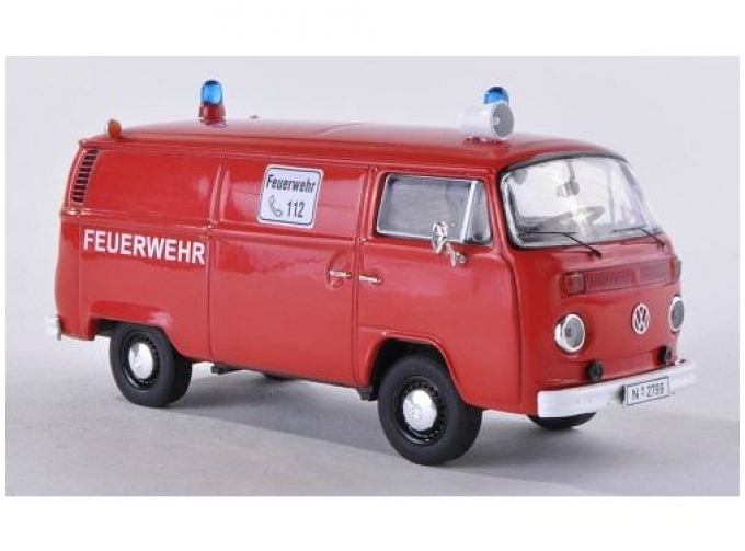 VOLKSWAGEN T2-b box van Feuerwehr, red