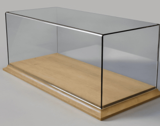 Бокс акриловый для легковых автомобилей 1/24 на деревянном основании