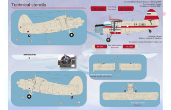 Antonov An-2 Two sheets, the general complete set. Wet decal