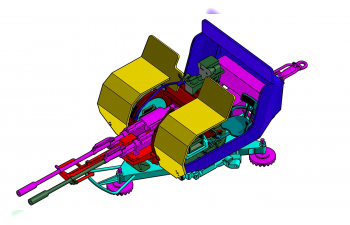 Сборная модель ЗУ-23-2М вариант для установки в кузов
