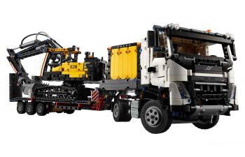 VOLVO Lego Technic - Fmx 540 Truck Pianale Trasporto Ec230e Escavatore - Electirc Excavator (2021), White