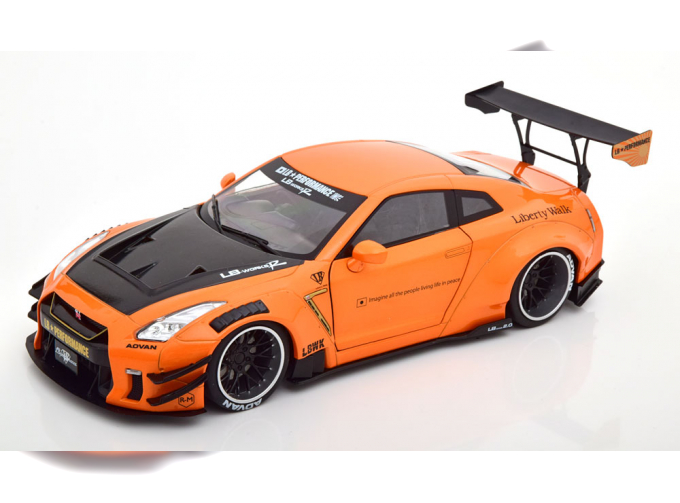 NISSAN GTR R35, orange-metallic/carbon