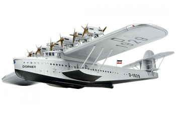 DORNIER Do X D-1929, Maße: 55 x 60 cm, silver black