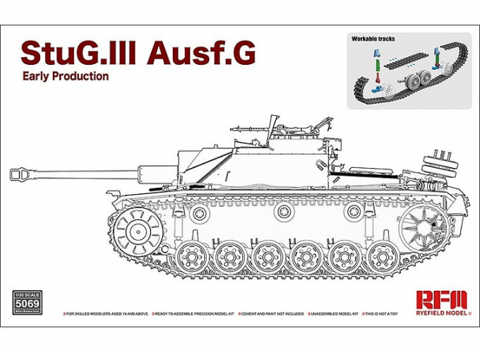 Сборная модель StuG. III Ausf. G Early Production с рабочими траками