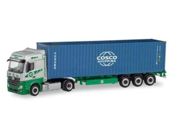 MERCEDES-BENZ Actros BigSpace Container semitrailer *EKB / COSCO*, blue