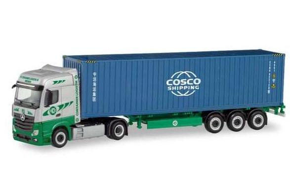 MERCEDES-BENZ Actros BigSpace Container semitrailer *EKB / COSCO*, blue