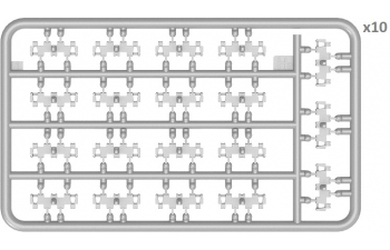 Сборная модель Аксессуары Т-54 OMSH INDIVIDUAL TRACK LINKS SET. EARLY TYPE