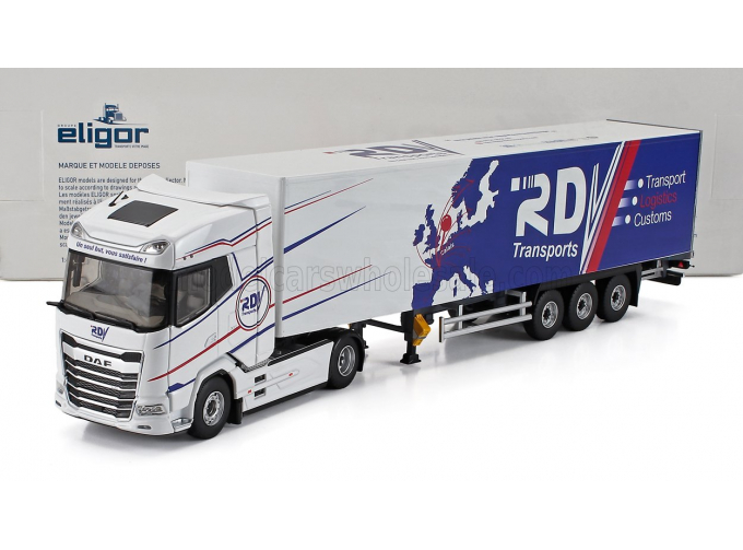 DAF Xg Truck Cassonato Rdv Transports (2021), White Blue
