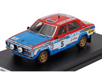 DATSUN 160j (night Version) N 5 Winner Rally New Zealand (1980) Timo Salonen - Seppo Harjanne, Light Blue Red