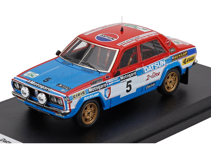 DATSUN 160j (night Version) N 5 Winner Rally New Zealand (1980) Timo Salonen - Seppo Harjanne, Light Blue Red