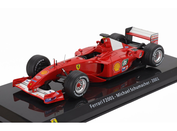 FERRARI F1 F2001 №1 World Champion Season (2001) Michael Schumacher - Con Vetrina - With Showcase, Red White