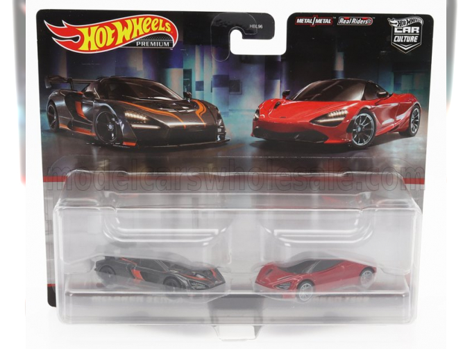 McLAREN Set 2x Senna (2019) + 720s (2019), Red Black Grey