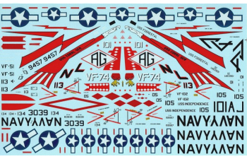 Декаль USN Phantom Pt.1 - F4H-1 VF-74, F-4J VF-102, F-4B VF-51, QF-4N NAWCWD