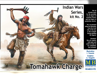 Сборная модель "Tomahawk Charge" Indian Wars series, kit #2