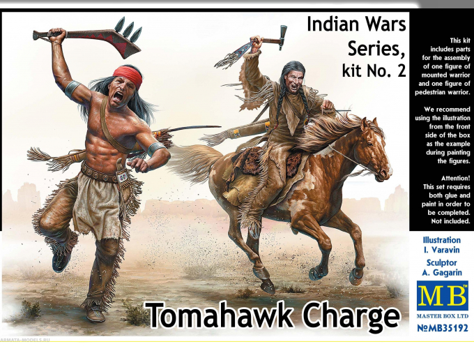 Сборная модель "Tomahawk Charge" Indian Wars series, kit #2