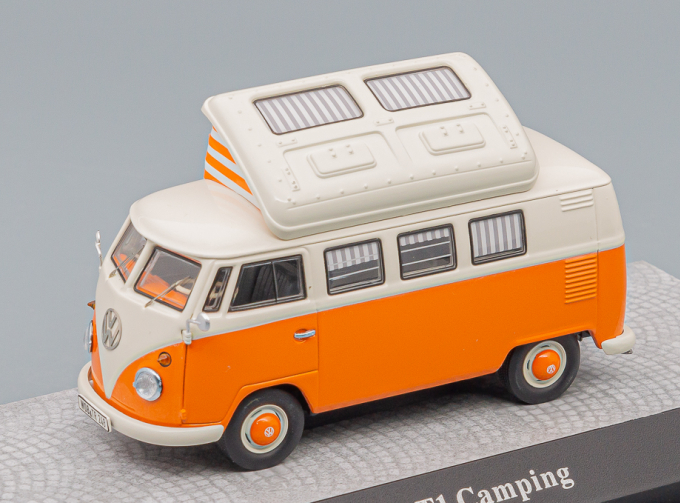 VOLKSWAGEN T1 Camping (кемпер) 1958, orange / beige