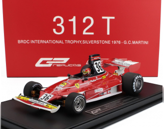 FERRARI F1 312t Team Everest N 36 Brdc International Trophy Silverstone (with Pilot Figure) (1976) Giancarlo Martini - Con Vetrina - With Showcase, Red