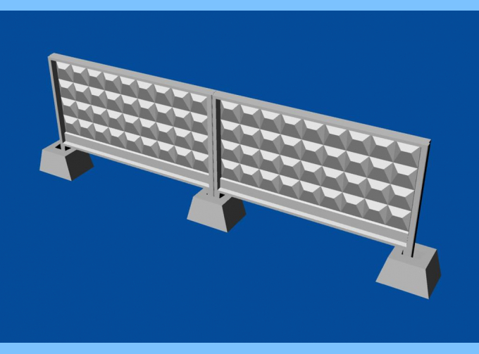 Российский бетонный забор П6В