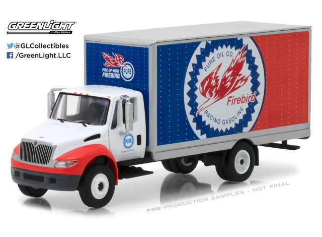 INTERNATIONAL Durastar Box Van Pure Oil Co. Firebird Racing Gasoline *H.D. Truck series 11* (2013), white / blue / red