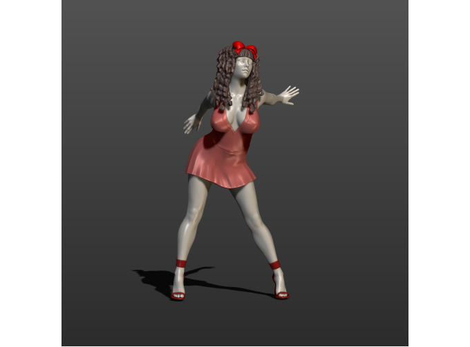 Фигура Кудряшка, окрашенная