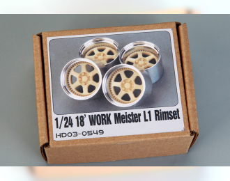 1/24 18 Work Meister L1 Rimset Wheels (Resin+Metal Wheels)