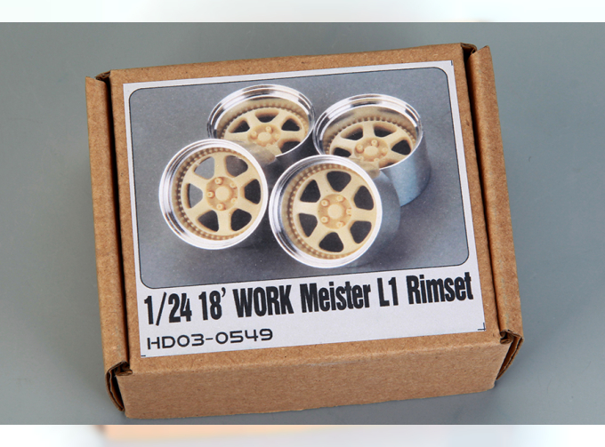 1/24 18 Work Meister L1 Rimset Wheels (Resin+Metal Wheels)