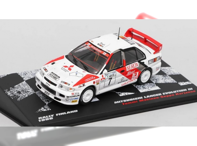 MITSUBISHI LANCER EVO III T.Mäkinen - S.Harjanne 1996 Finland Rally #7 из серии RALLY CARS