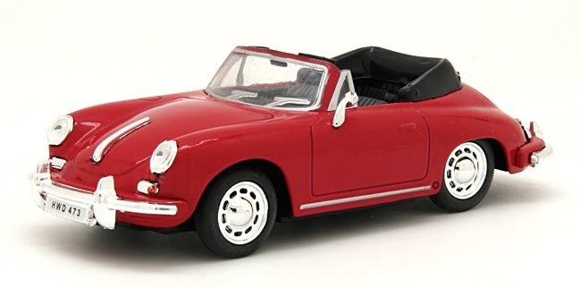 PORSCHE 356B Cabrio, Legendarne Samochody 9, красный