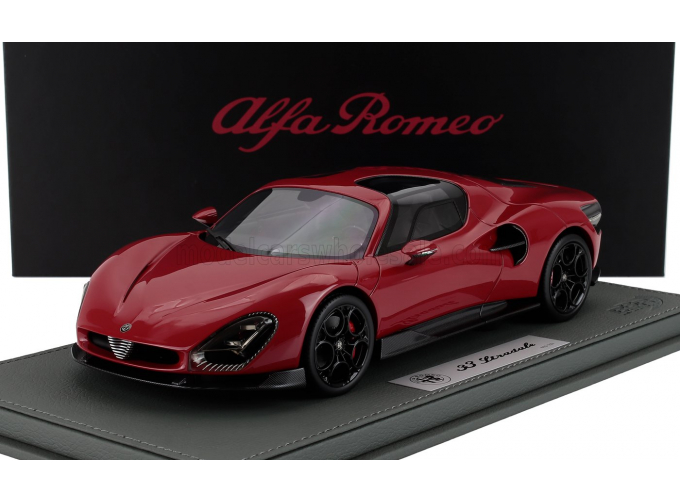 ALFA ROMEO 33 Stradale (2025) - Con Vetrina - With Showcase, Rosso Alfa - Red