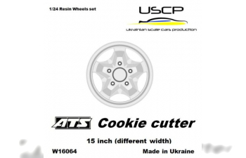 Комплект колес (13 дюймов) ATS cookie cutter с резиной (стенс) Tamiya Aoshima Hasegawa