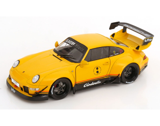 PORSCHE 911 (993) RWB BODYKIT COUPE Cinderella (2020), yellow