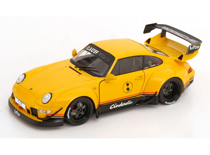 PORSCHE 911 (993) RWB BODYKIT COUPE Cinderella (2020), yellow