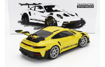 PORSCHE 911 992 Gt3 Rs Coupe (2023) - Silver Rims, Yellow Black