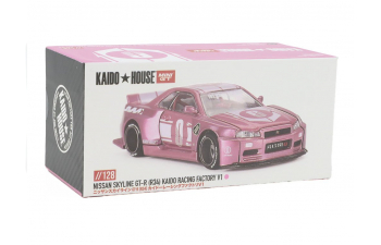 NISSAN Skyline GT-R R34 V1 (1999) Kaido Works, pink