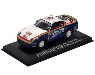 PORSCHE 959 #186 R. Metge - D. Lemoyne (1986), blue / white