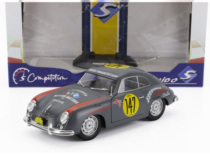 PORSCHE 356 Pre-a Coupe №147 Racing Panam (1954), Grey Red
