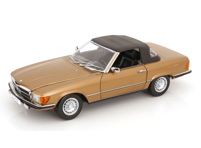 MERCEDES-BENZ 450 SL R107 with removable Softtop (1985), gold metallic