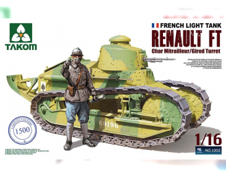 Сборная модель French Light Tank Renault FT Char Mitrailleur/Girod Turret