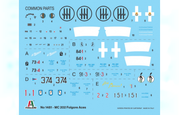 Сборная модель MACCHI Mc.202 Folgore Wwii - Italian Army 1940 