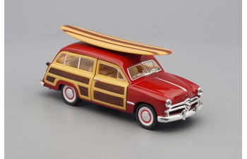 FORD Woody Wagon.Surfboard (1949), red / brown