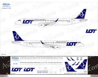 Декаль на самолет Embraer 195 (LOT — Polish Airlines)