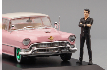 CADILLAC Fleetwood Series 60 Elvis Presley "Pink Cadillac" c фигуркой Э.Пресли 1955 (Greenlight!)