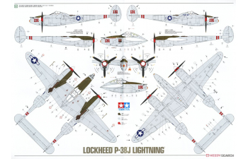 Сборная модель Lockheed P-38J Lightning