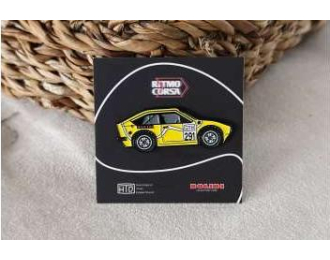 Значок Pin Alfa Romeo Alfetta GTV 2.0 *RITMOCORSA*, yellow